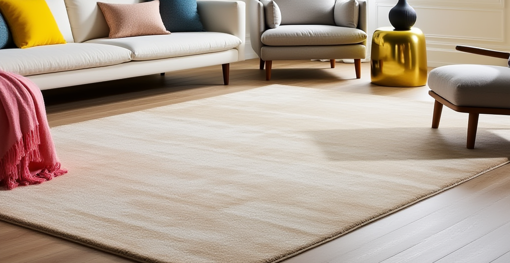 Rugowl Warm Sand Plain Area Rug