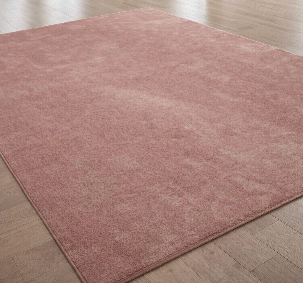 Rugowl Dusty Blush Plain Area Rug