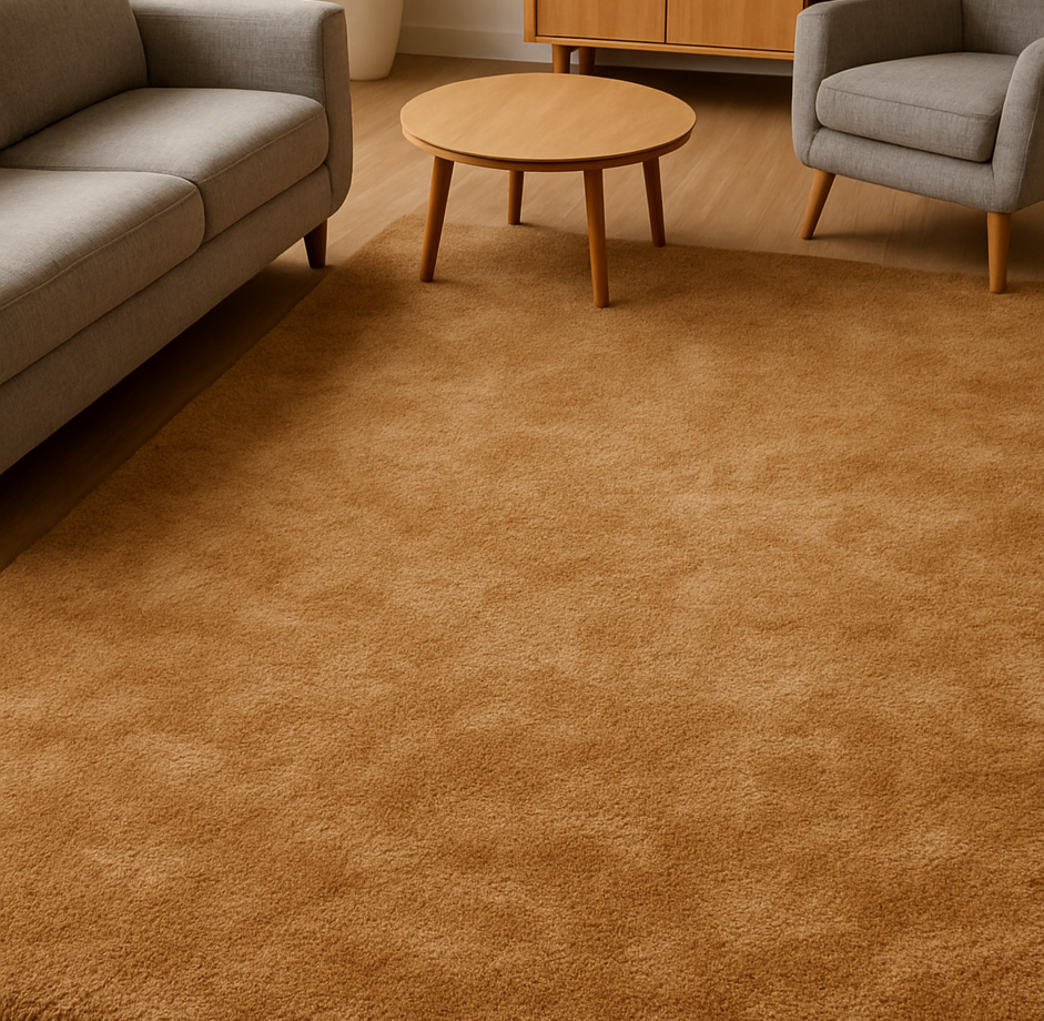 Rugowl Soild Cream Plain Area Rug