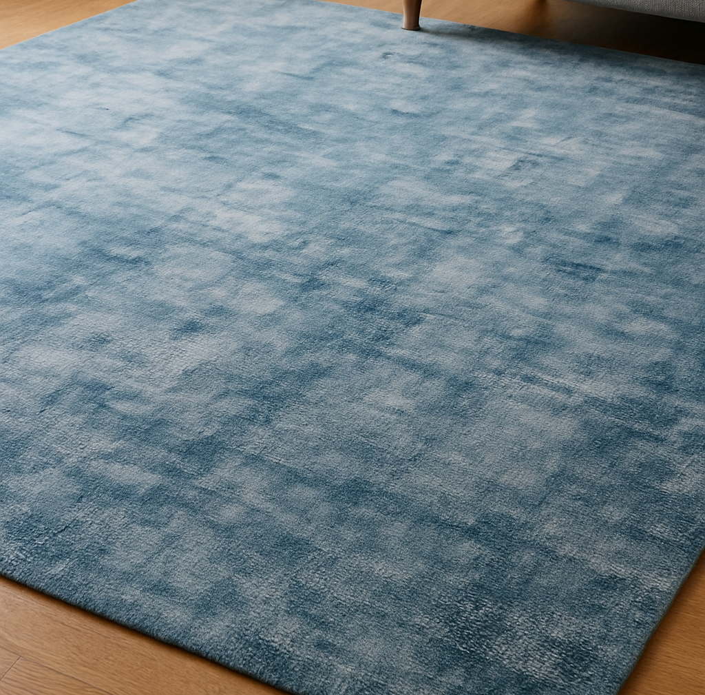 Rugowl Steel Blue Plain Area Rug