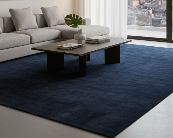 Rugowl Indigo Plain Area Rug
