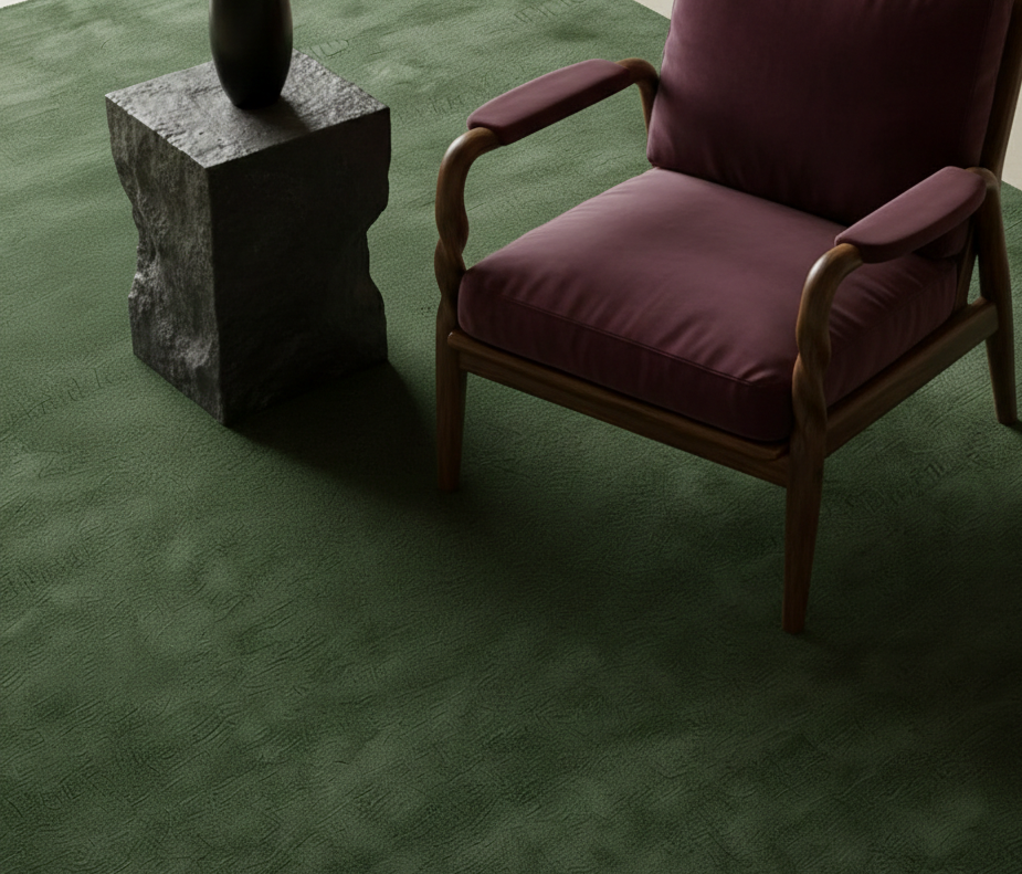 Rugowl Forest Green Plain Area Rug