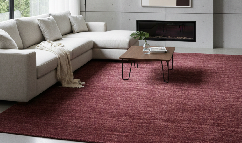 Rugowl Soild Cream Plain Area Rug