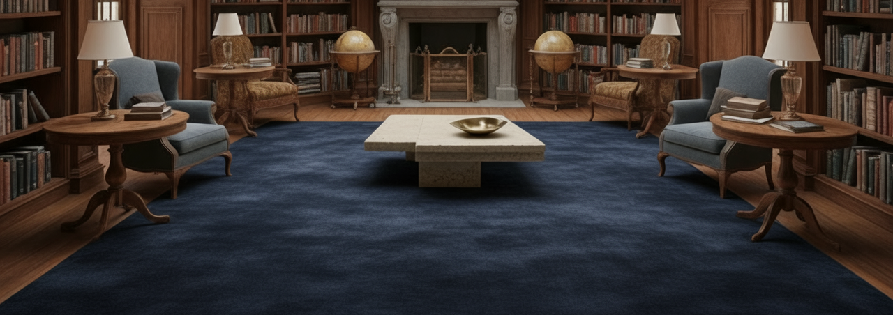 Rugowl Indigo Plain Area Rug