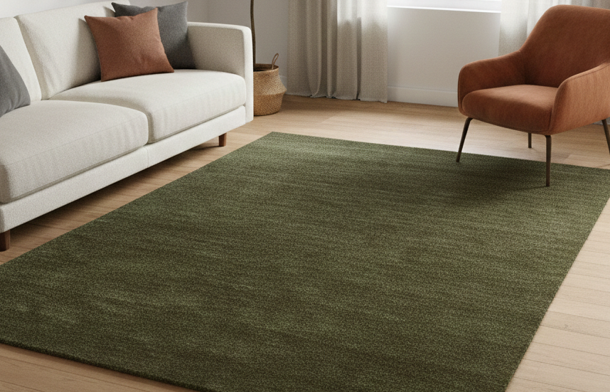 Rugowl Soild Cream Plain Area Rug