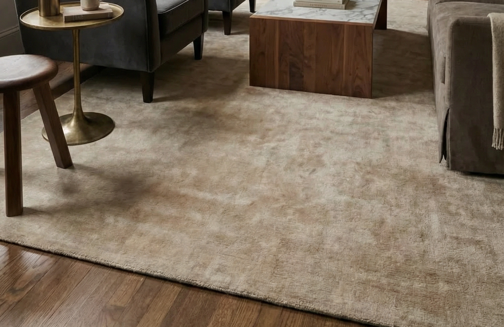 Rugowl Warm Sand Plain Area Rug