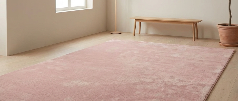 Rugowl Dusty Blush Plain Area Rug