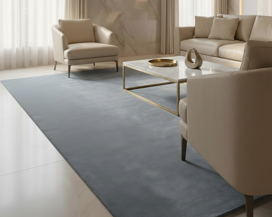 Rugowl Soild Cream Plain Area Rug