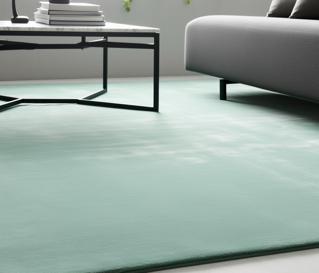 Rugowl Powder Blue Plain Area Rug