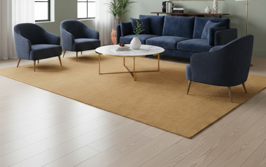 Rugowl Warm Sand Plain Area Rug