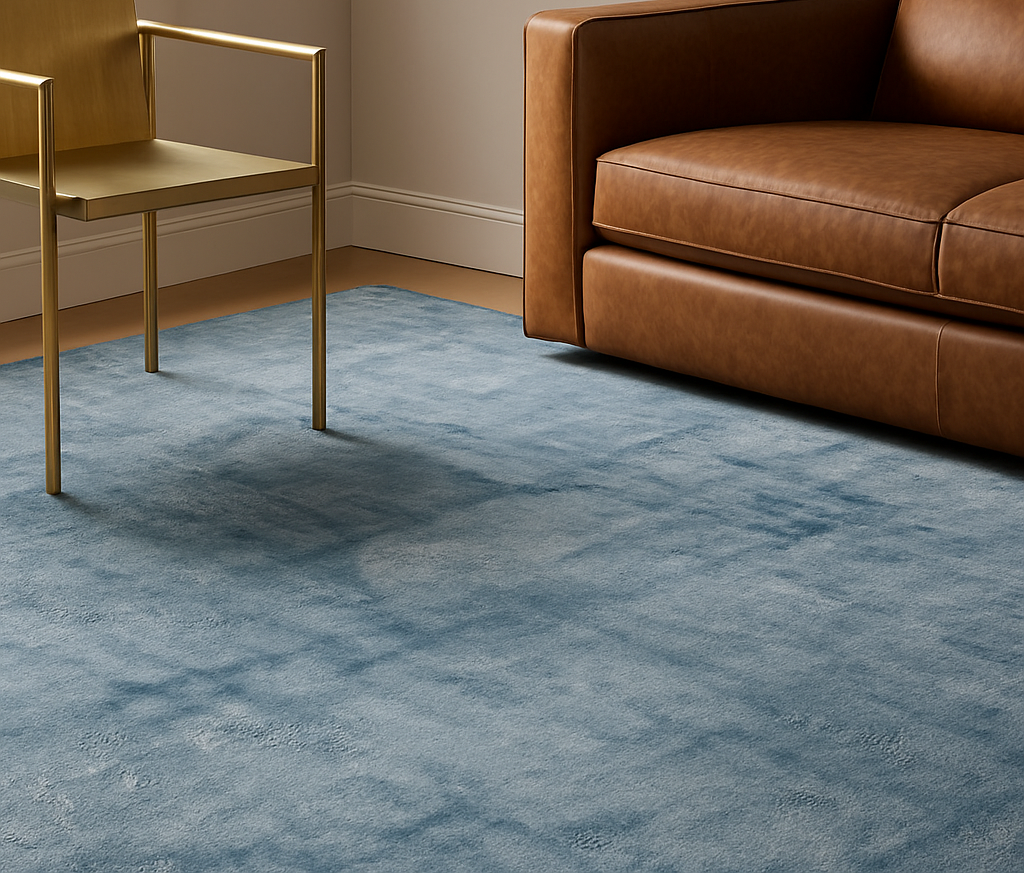 Rugowl Steel Blue Plain Area Rug