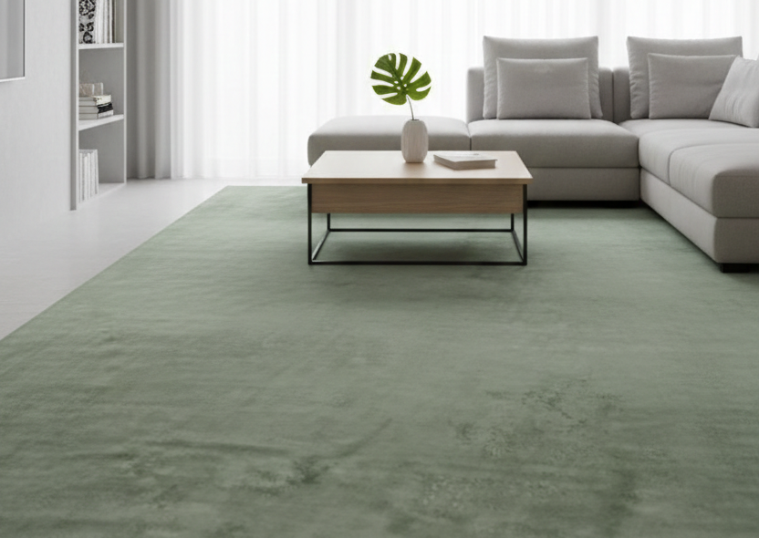 Rugowl Sage Green Plain Area Rug