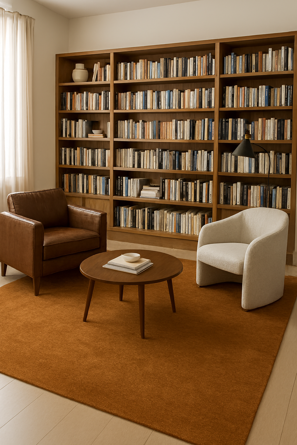 Rugowl Soild Cream Plain Area Rug