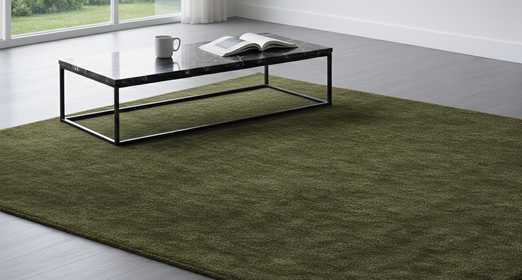 Rugowl Soild Cream Plain Area Rug