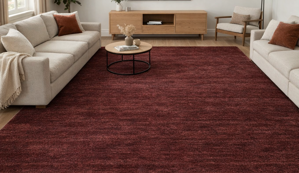 Rugowl Soild Cream Plain Area Rug