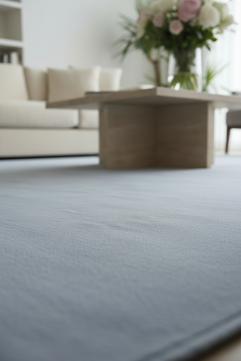 Rugowl Soild Cream Plain Area Rug