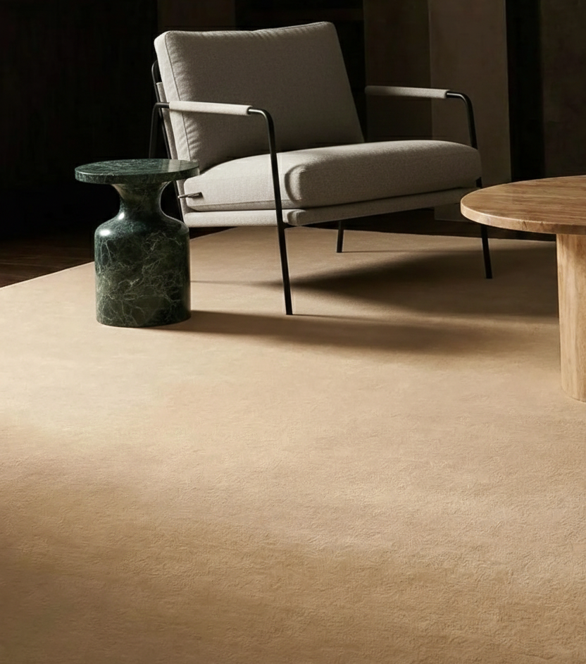 Rugowl Warm Sand Plain Area Rug