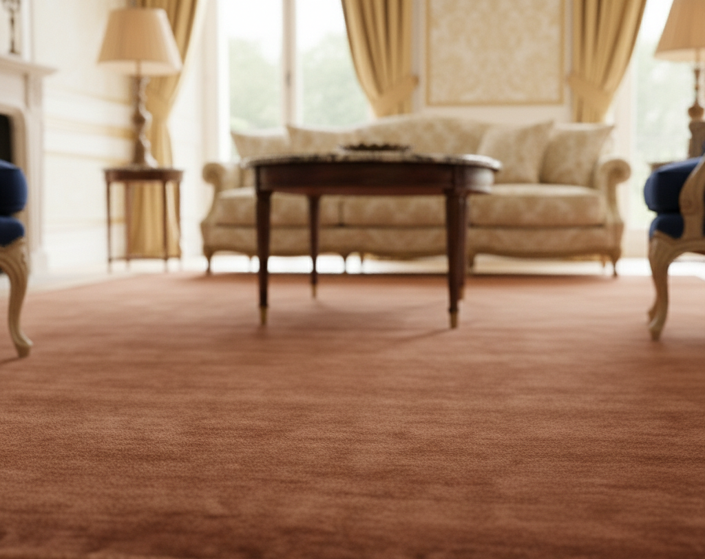 Rugowl Rust Brown Plain Area Rug