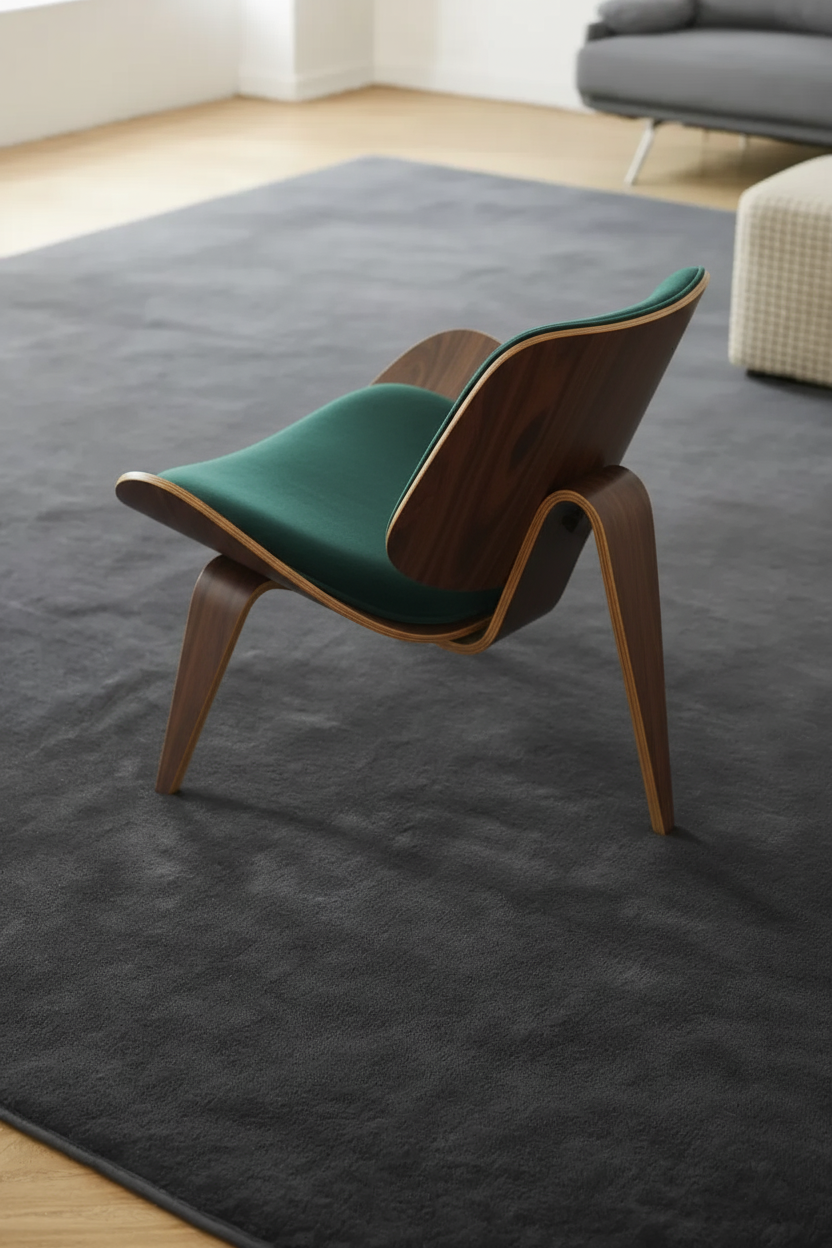 Rugowl Soild Cream Plain Area Rug