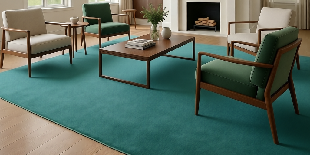 Rugowl Soild Cream Plain Area Rug