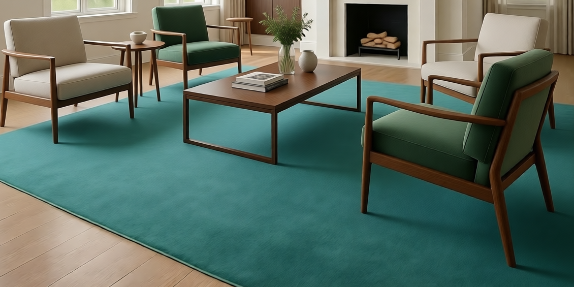 Rugowl Soild Cream Plain Area Rug