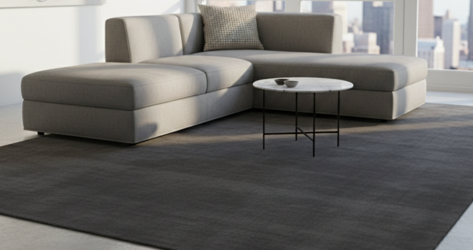 Rugowl Soild Cream Plain Area Rug