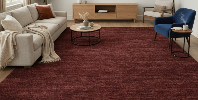 Rugowl Soild Cream Plain Area Rug