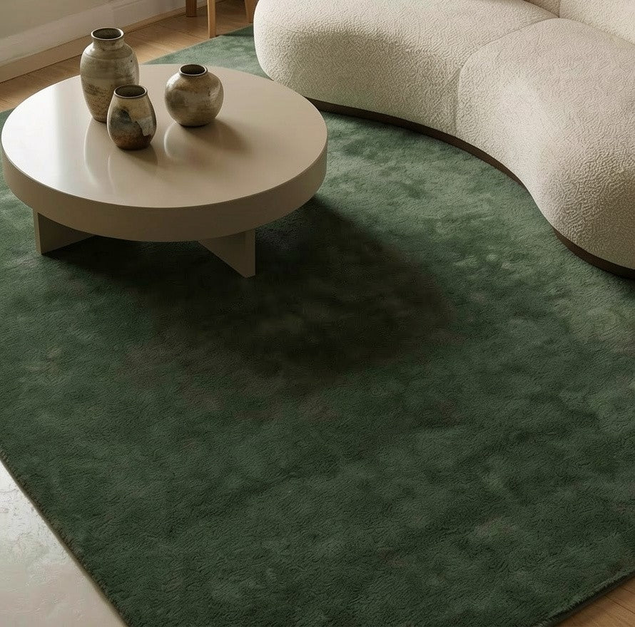 Rugowl Forest Green Plain Area Rug