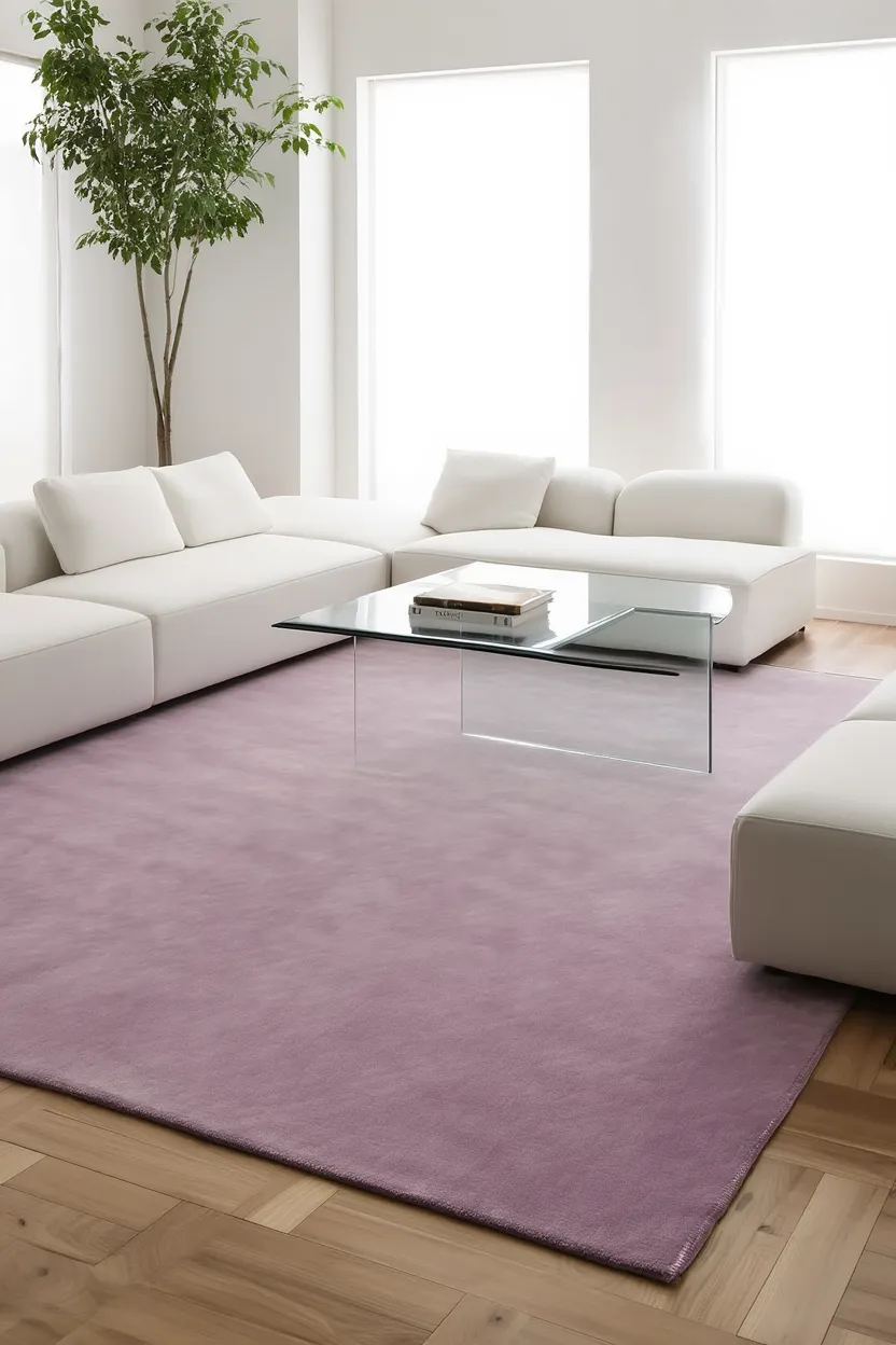 Rugowl Soild Cream Plain Area Rug