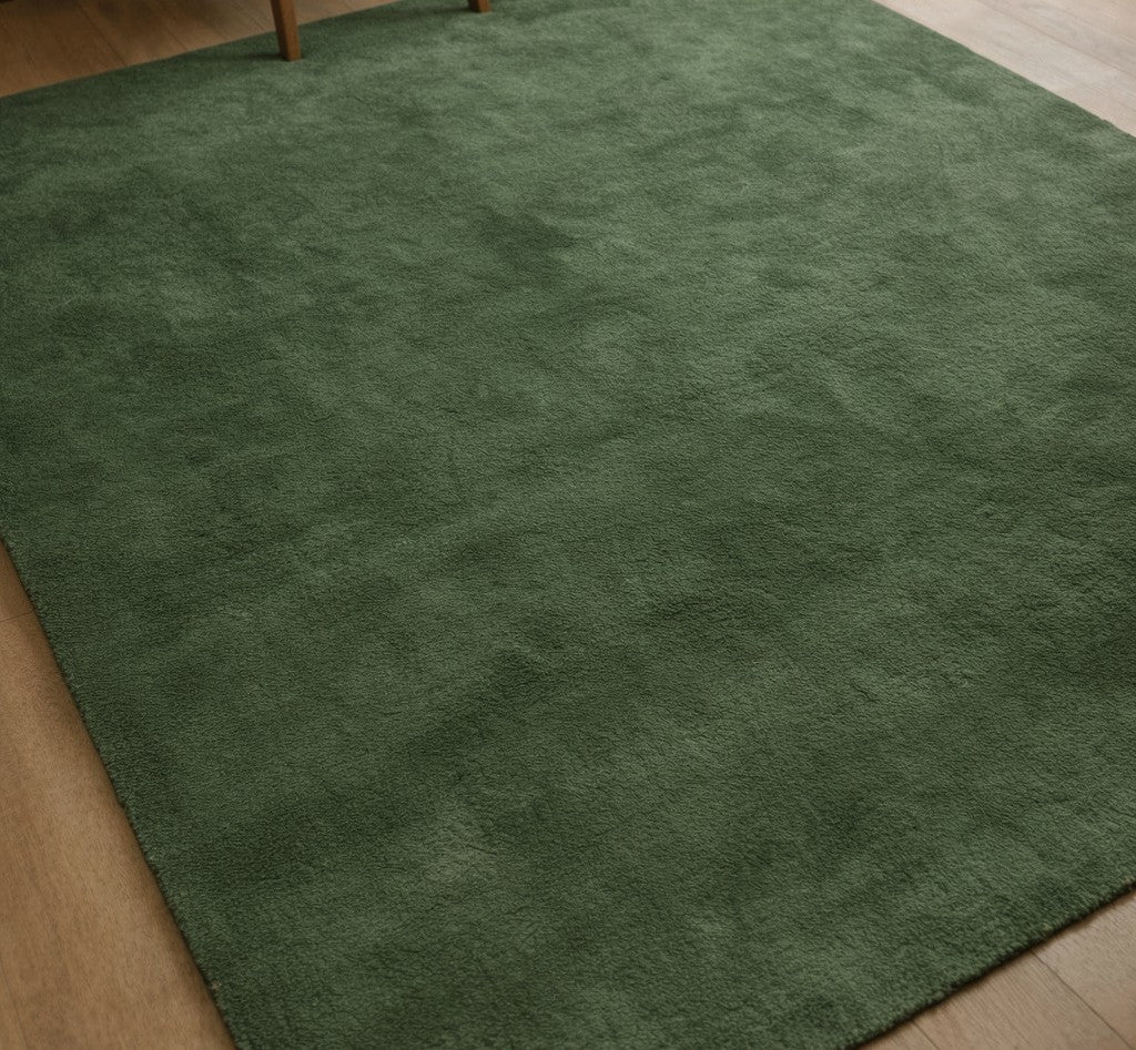 Rugowl Forest Green Plain Area Rug
