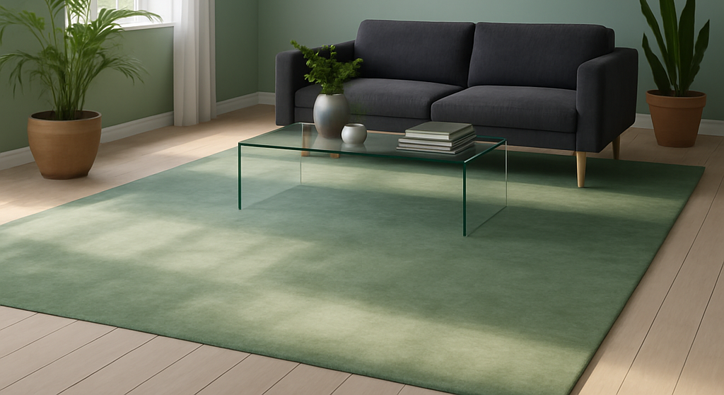 Rugowl Sage Green Plain Area Rug