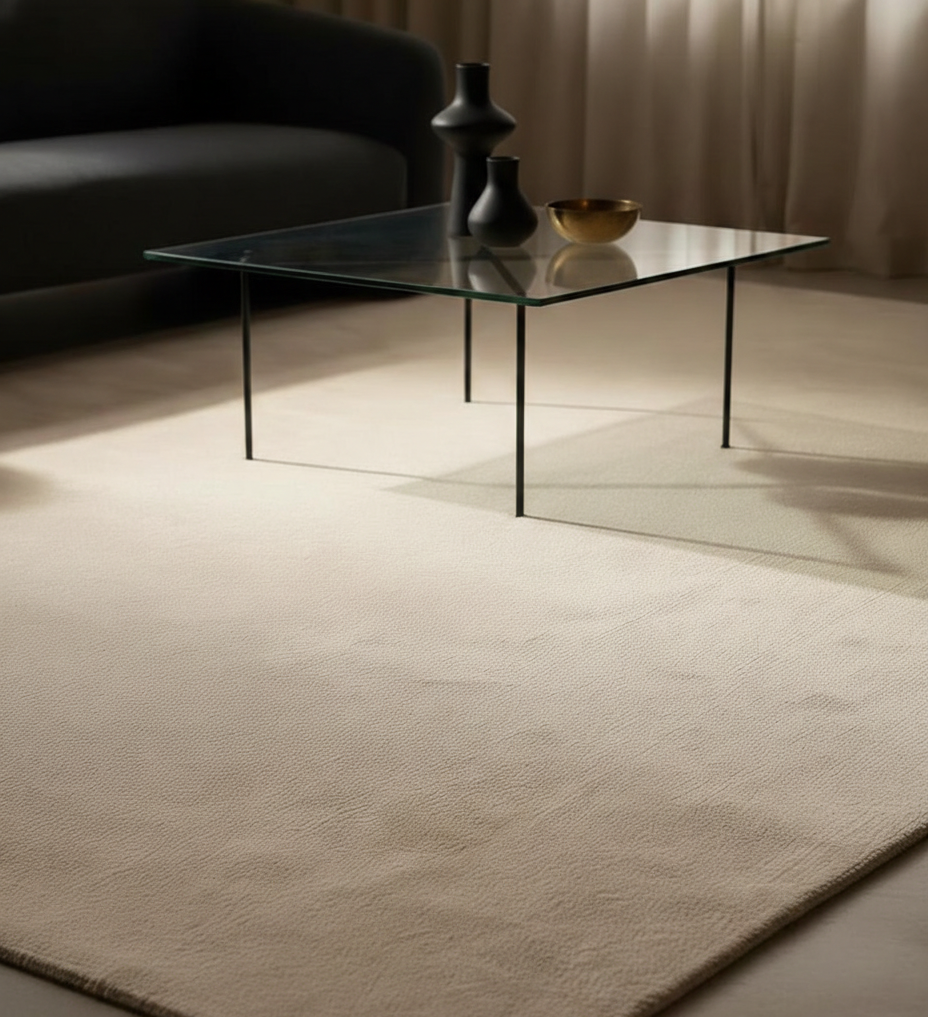 Rugowl Warm Sand Plain Area Rug