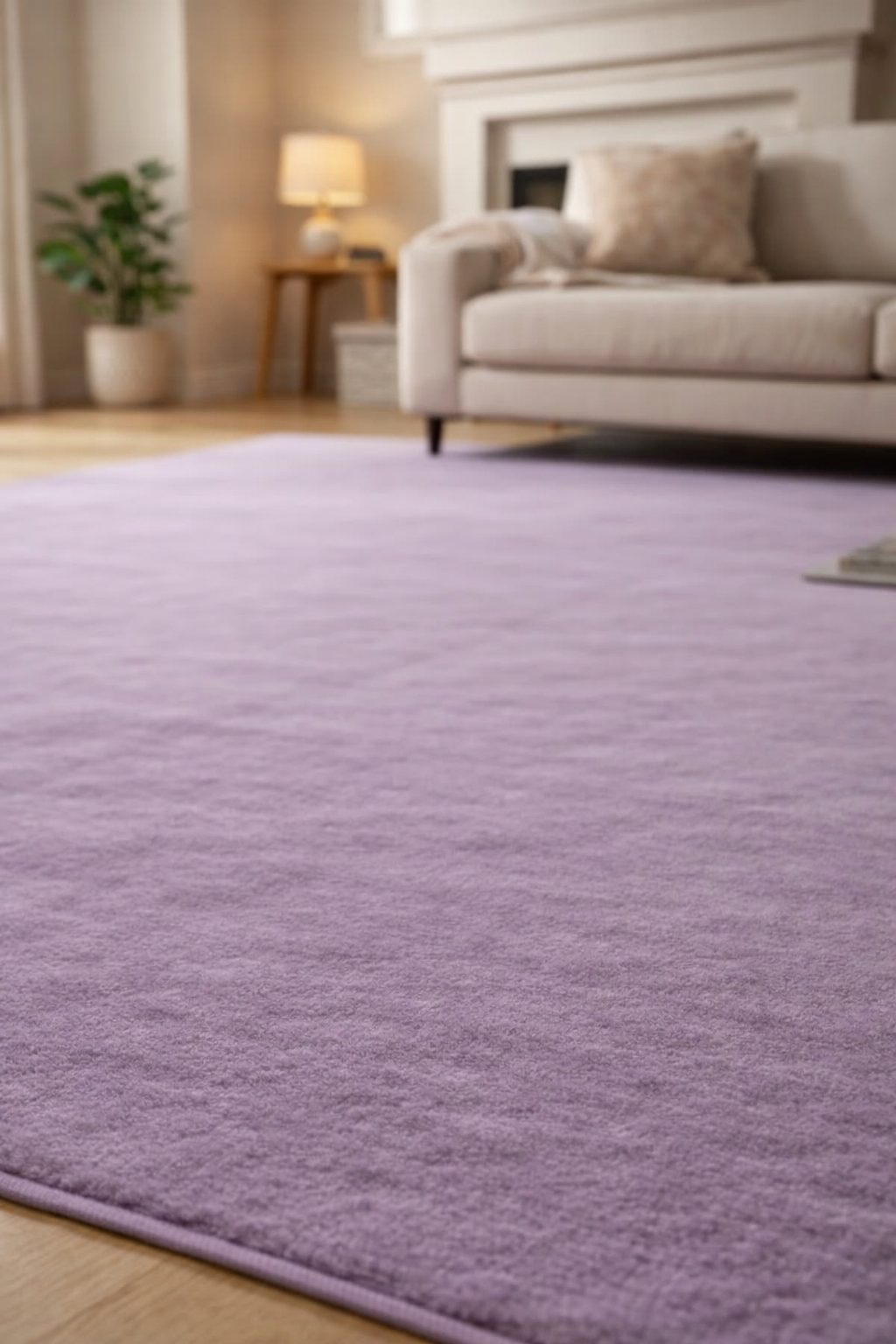 Rugowl Soild Cream Plain Area Rug