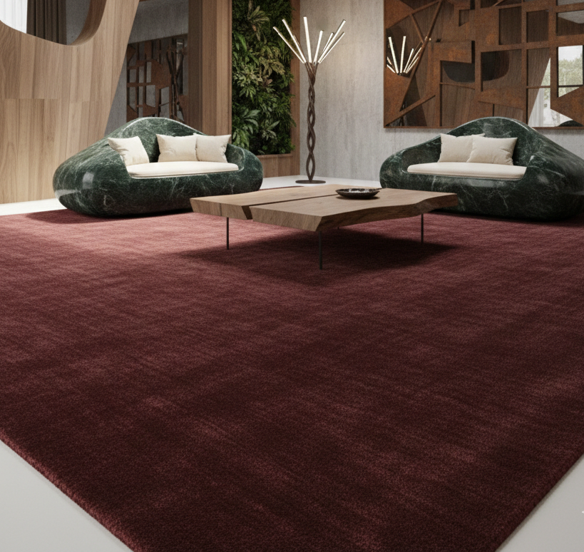 Rugowl Soild Cream Plain Area Rug