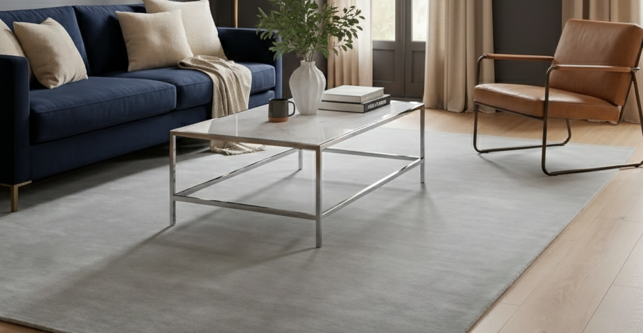 Rugowl Soild Cream Plain Area Rug