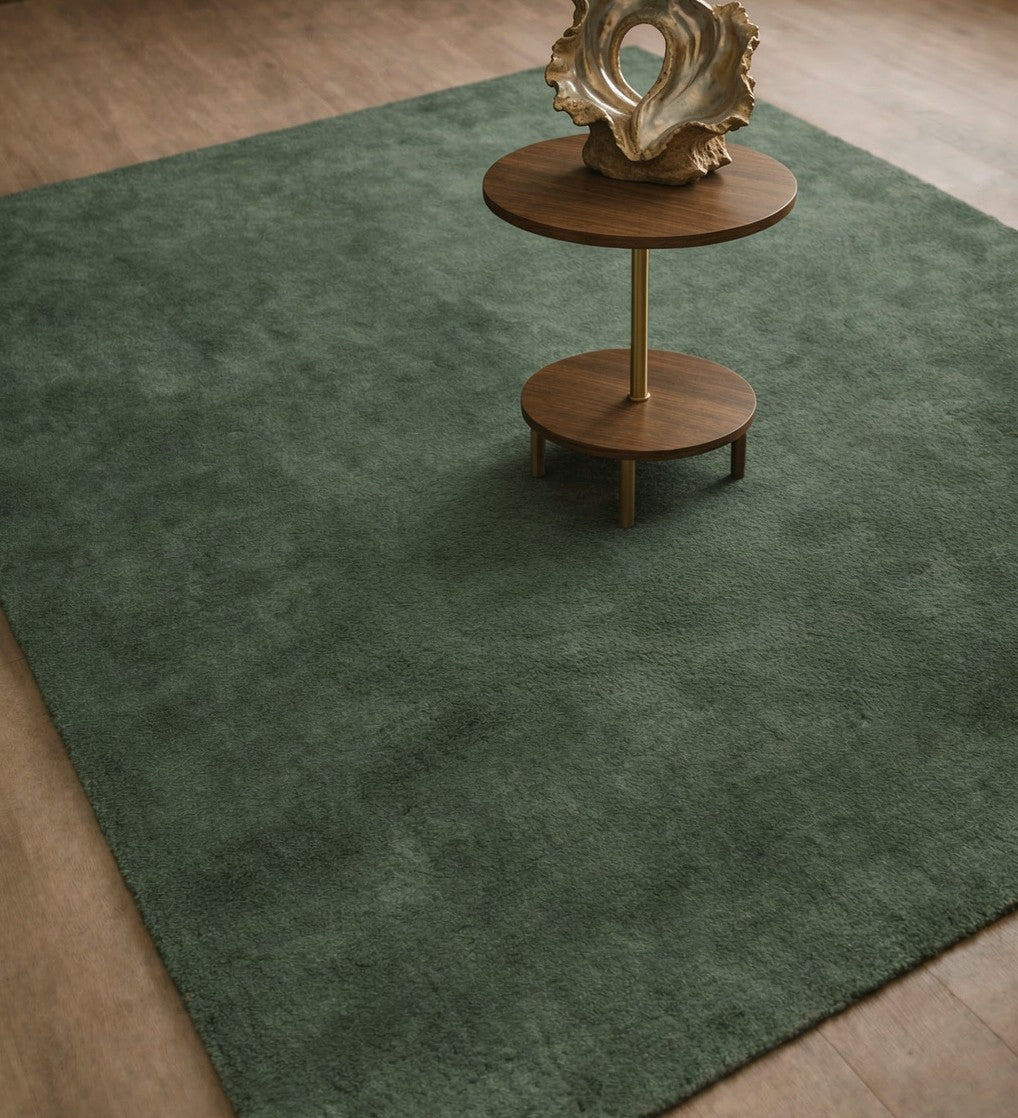 Rugowl Forest Green Plain Area Rug