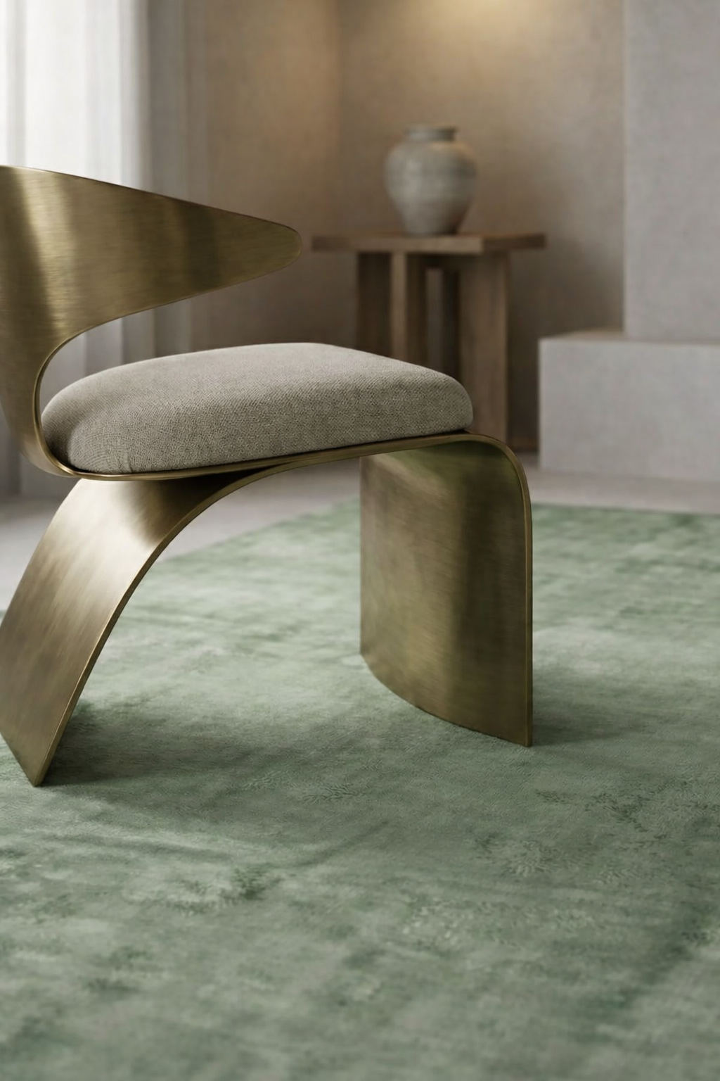 Rugowl Sage Green Plain Area Rug