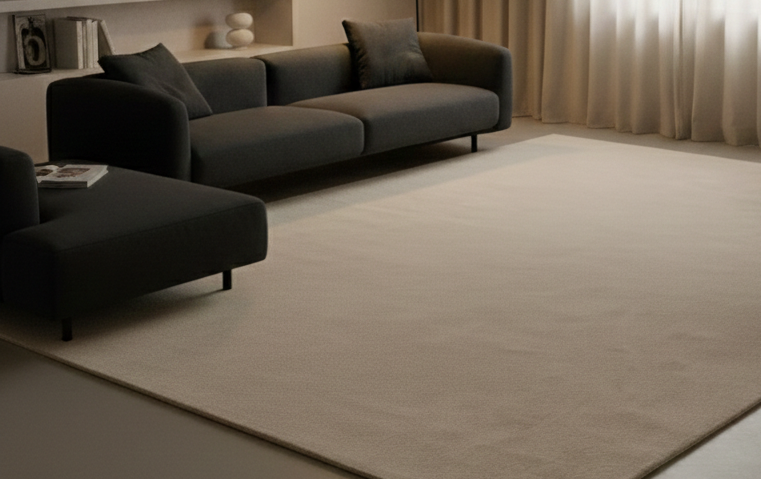 Rugowl Warm Sand Plain Area Rug