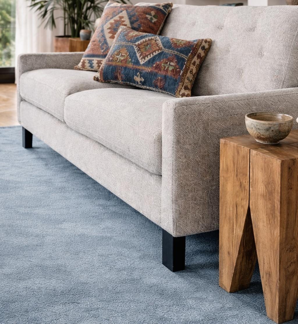 Rugowl Blue Plain Area Rug