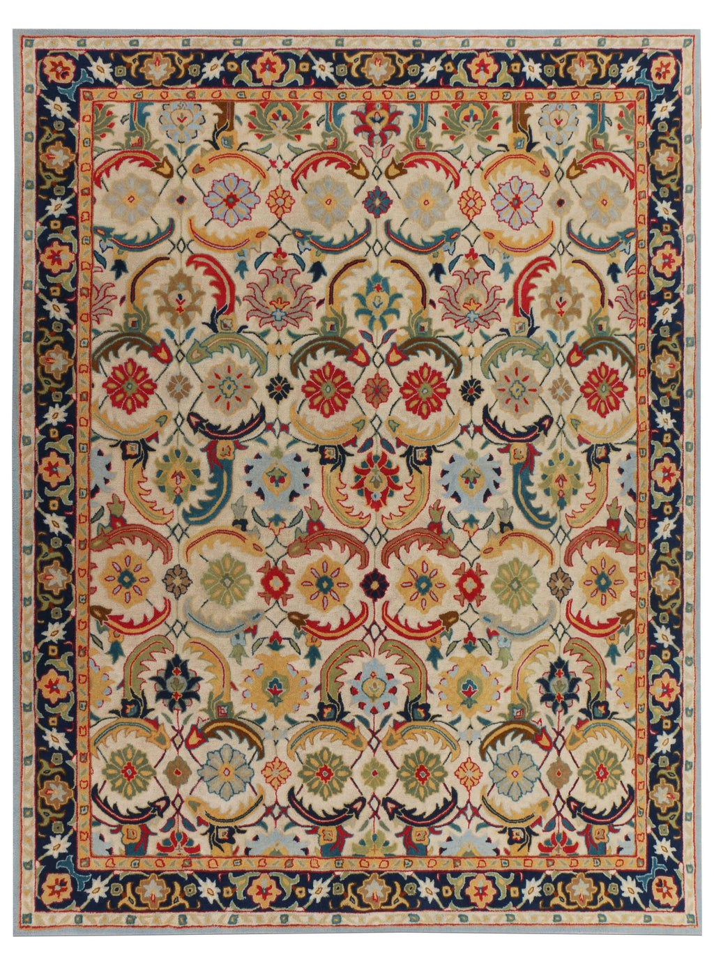 Eva Multi-color Traditional Parsian style Handmade Tufted 100% Woolen Area Rugs