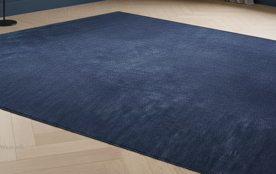 Rugowl Navy Blue Plain Area Rug