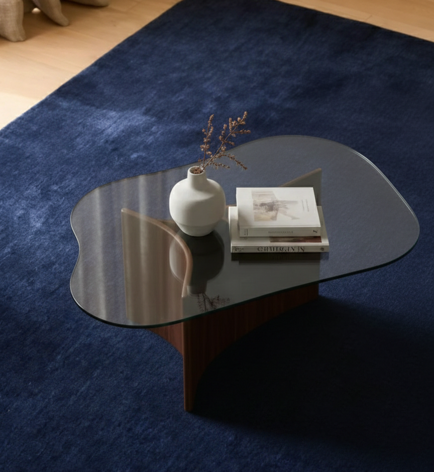 Rugowl Navy Blue Plain Area Rug