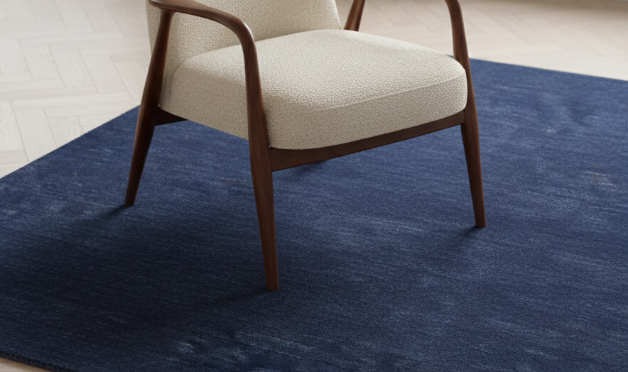 Rugowl Navy Blue Plain Area Rug