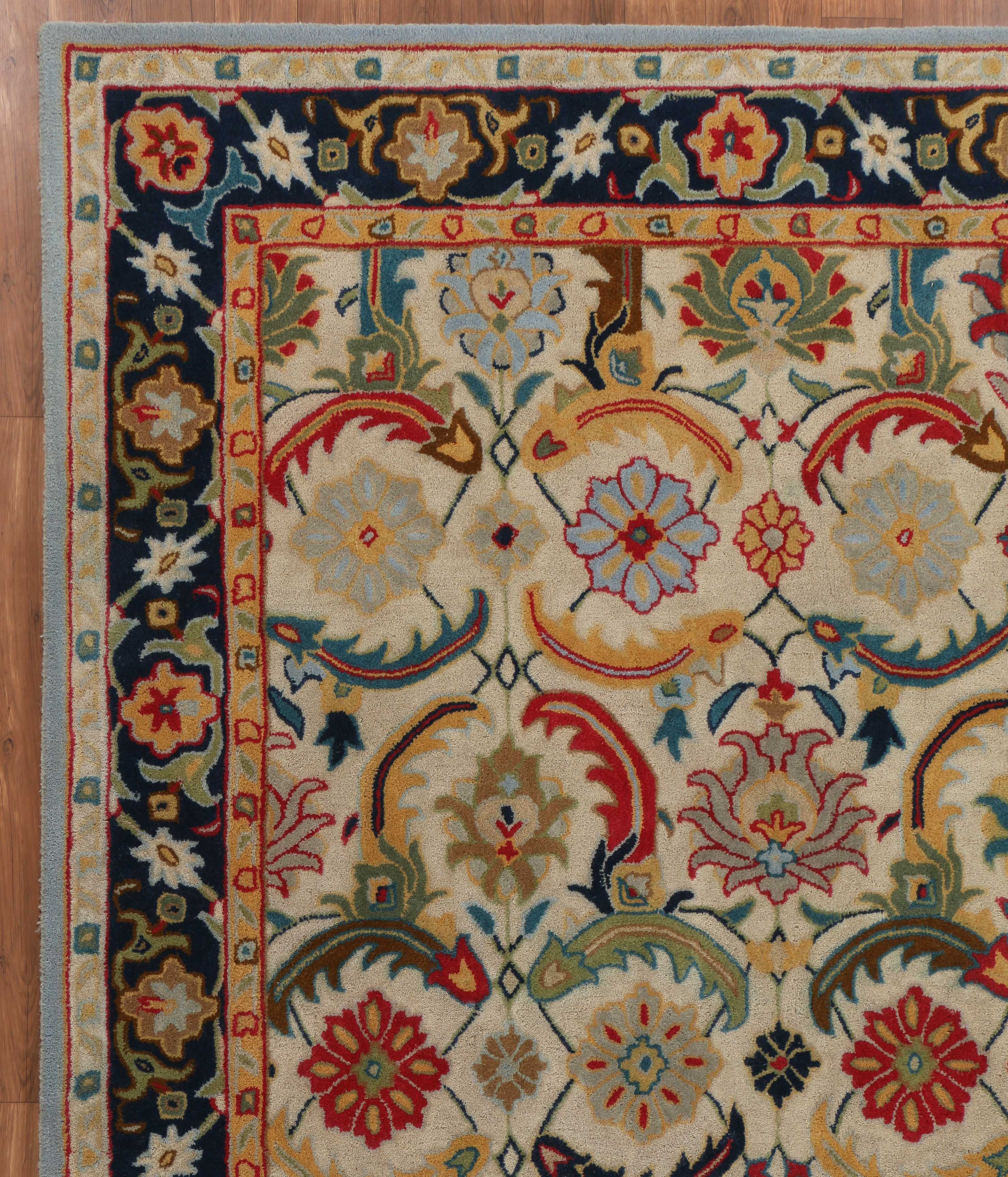 Eva Multi-color Traditional Parsian style Handmade Tufted 100% Woolen Area Rugs