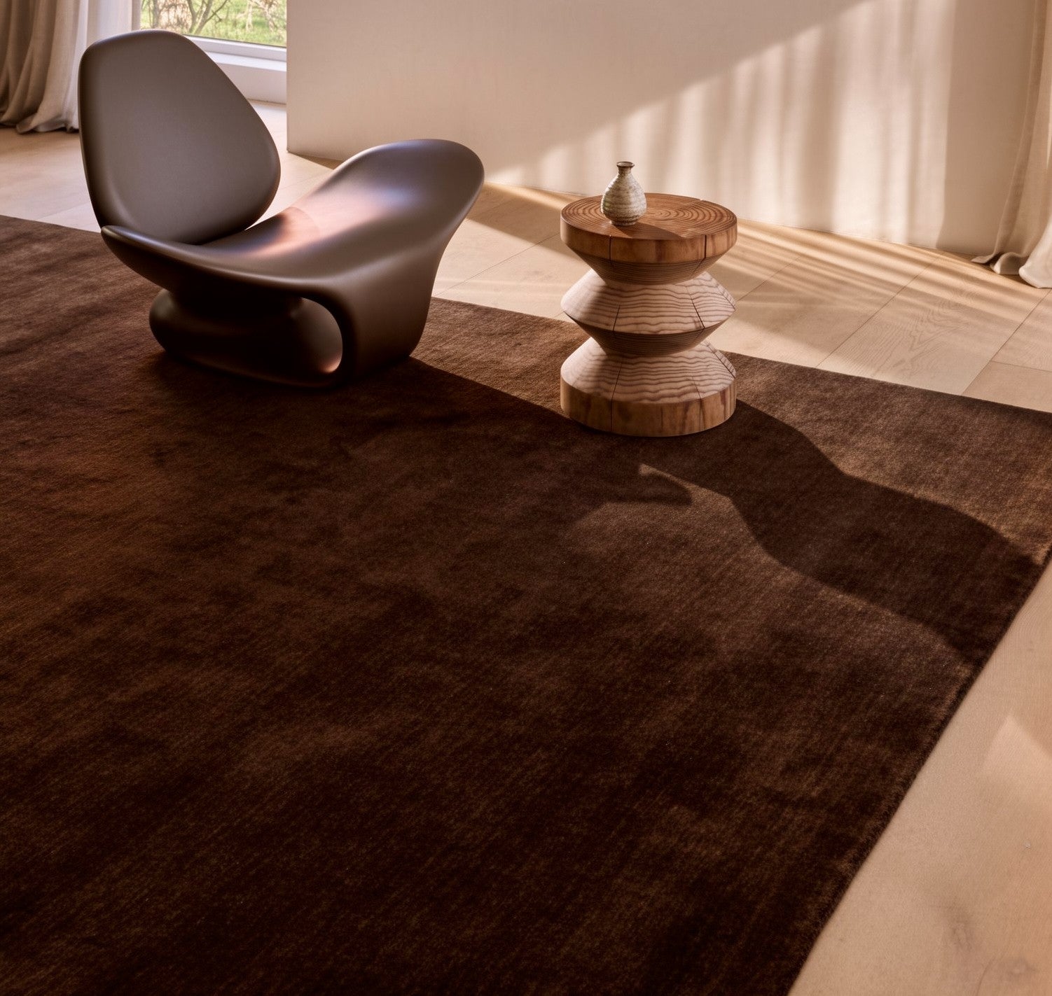 Rugowl Soild Cream Plain Area Rug